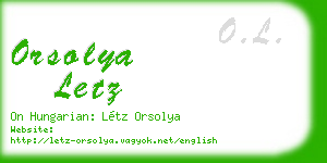 orsolya letz business card